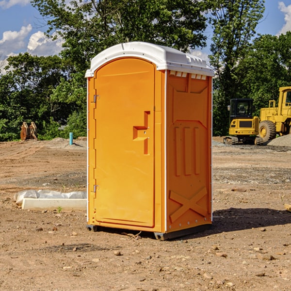 how often are the porta potties cleaned and serviced during a rental period in Bassett